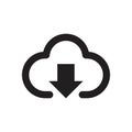 Download Cloud icon template black color editable. Download Cloud icon symbol Flat vector illustration for graphic and web design