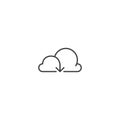 Download cloud line icon vector