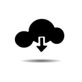 Download cloud server icon logo vector isolated