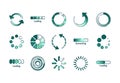 Download color line icons set. Loading signs. Vector illustration for web page, app, promo. UI UX GUI design elements. Editable Royalty Free Stock Photo