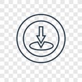 Download concept vector linear icon isolated on transparent back Royalty Free Stock Photo