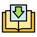 Download course book icon vector flat Royalty Free Stock Photo