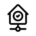 Download this creative icon of secure home network, ready to use vector