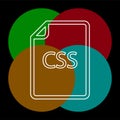 Download CSS document icon - vector file format Royalty Free Stock Photo