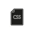 Download CSS document icon - vector file format symbol Royalty Free Stock Photo