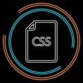 Download CSS document icon - vector file format Royalty Free Stock Photo