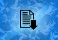 Download document aesthetic abstract icon on blue background Royalty Free Stock Photo