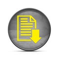 Download document icon on classy splash black round button illustration Royalty Free Stock Photo