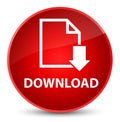 Download (document icon) elegant red round button Royalty Free Stock Photo