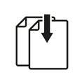 Download document icon. Vector illustration. EPS 10. Royalty Free Stock Photo