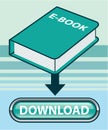 Download Ebook Button with Book Icon Vector Royalty Free Stock Photo