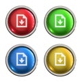 Download file icon glass button