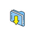 Download file line icon