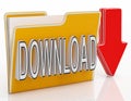 Download File Shows Downloading Software Royalty Free Stock Photo