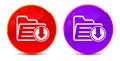 Download files icon glossy round buttons illustration Royalty Free Stock Photo