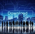 Download Files Information Technology Sharing Concept Royalty Free Stock Photo