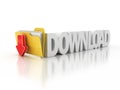 Download folder 3d icon