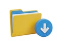 Download folder icon Royalty Free Stock Photo
