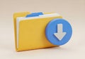Download folder icon Royalty Free Stock Photo