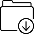 Download folder Isolated Vector icon which can easily modify or edit Royalty Free Stock Photo