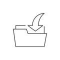 Download folder outline icon