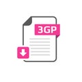 Download 3GP file format, extension icon Royalty Free Stock Photo