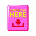 Download here button stylist text rounded