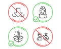 Download, Hospital nurse and Startup icons set. Sallary sign. Load file, Medical assistant, Innovation. Vector