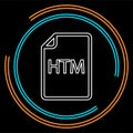 Download HTM document icon - vector file format Royalty Free Stock Photo