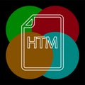 Download HTM document icon - vector file format Royalty Free Stock Photo