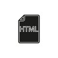 Download HTML document icon - vector file format symbol