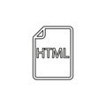 Download HTML document icon - vector file format