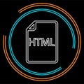 Download HTML document icon - vector file format