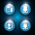 Download icon button Royalty Free Stock Photo