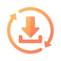 Download Icon with Circular Arrows Indicating Refresh or Update Concept Royalty Free Stock Photo