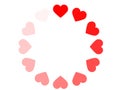 Download icon consisting of twelve red hearts