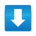 Download icon shiny blue square button Royalty Free Stock Photo