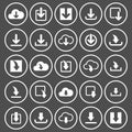 Download icon set vector design symbol Royalty Free Stock Photo