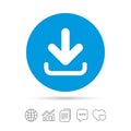 Download icon. Upload button. Royalty Free Stock Photo
