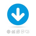 Download icon. Upload button. Royalty Free Stock Photo