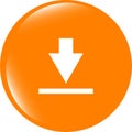 Download icon. Upload button. Load symbol. Modern UI website button Royalty Free Stock Photo