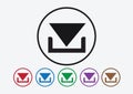 Download icon and Upload symbol button Royalty Free Stock Photo