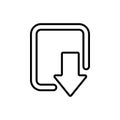 Download icon vector. Upload button illustration. Load symbol or logo.