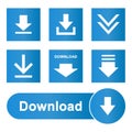 Download icons bottons website set Royalty Free Stock Photo