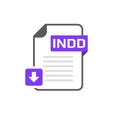 Download INDD file format, extension icon Royalty Free Stock Photo