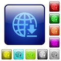 Download from internet color square buttons Royalty Free Stock Photo