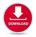 Download flat prime red round button Royalty Free Stock Photo