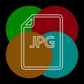 Download JPG document icon - vector file format Royalty Free Stock Photo