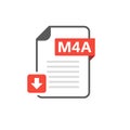 Download M4A file format, extension icon Royalty Free Stock Photo