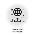 Download Manager Line Icon